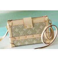 Louis Vuitton Women Petite Malle Beige Monogram Coated Canvas Cowhide Leather Sheepskin (3)