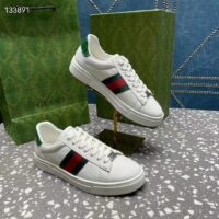 Gucci Unisex GG Ace Sneaker White Leather Green Red Web ‘ACE’ Metal Tag Rubber (2)