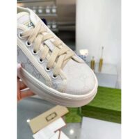 Gucci Unisex GG Sneaker White Original GG Canvas Rubber Sole Interlocking G Flat (4)