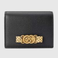 Gucci Unisex GG Wallet Interlocking G Python Bow Black Leather (1)