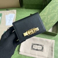 Gucci Unisex GG Wallet Interlocking G Python Bow Black Leather (1)