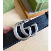 Gucci Unisex Marmont Belt Maxi GG Canvas Black Double G Buckle 3.8 CM Width (3)