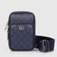 Gucci Unisex Ophidia GG Mini Bag Blue Dark Blue GG Supreme Canvas Double G (1)