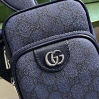 Gucci Unisex Ophidia GG Mini Bag Blue Dark Blue GG Supreme Canvas Double G (1)