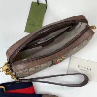 Gucci Unisex Ophidia GG Shoulder Bag Beige Ebony GG Supreme Canvas Double G (12)