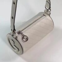 Gucci Women GG Blondie Mini Shoulder Bag Round Interlocking G White Leather (1)