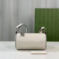 Gucci Women GG Blondie Mini Shoulder Bag Round Interlocking G White Leather (1)