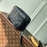 Louis Vuitton LV Unisex Nano Alpha Monogram Eclipse Coated Canvas Cowhide Leather (2)