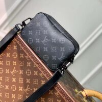 Louis Vuitton LV Unisex Nano Alpha Monogram Eclipse Coated Canvas Cowhide Leather (2)