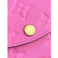 Louis Vuitton LV Unisex Rosalie Coin Purse Pink Monogram Empreinte Embossed Supple Grained Cowhide Leather (3)