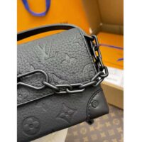 Louis Vuitton LV Unisex Steamer Wearable Wallet Black Embossed Cowhide Leather (5)