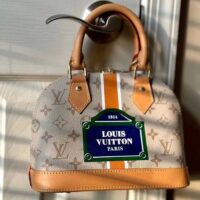 Louis Vuitton LV Women Alma BB Handbag Beige Ocher Monopaname Coated Canvas Cowhide Leather (9)