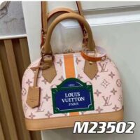 Louis Vuitton LV Women Alma BB Handbag Beige Ocher Monopaname Coated Canvas Cowhide Leather (9)