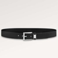 Louis Vuitton Unisex LV City Pin 35 MM Belt Black Smooth Calf Leather (1)