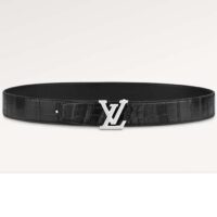 Louis Vuitton Unisex LV Heritage 35 MM Reversible Belt Black Alligator Napa Leather (2)