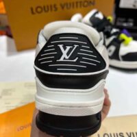 Louis Vuitton Unisex LV Trainer Maxi Sneaker Black Mix Materials Textile Laces Signature Rubber (4)