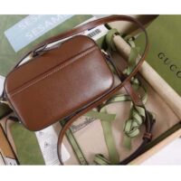 Gucci Women Gucci Horsebit 1955 Small Shoulder Bag Brown Leather Zip Closure (10)