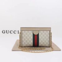 Gucci Women Ophidia GG Small Shoulder Bag Beige White GG Supreme Canvas Double G (2)