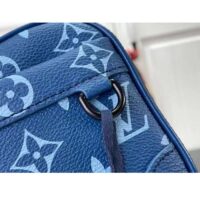 Louis Vuitton LV Unisex Nano Alpha Atlantic Blue Monogram Coated Canvas Cowhide Leather (2)