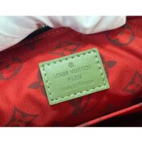 Louis Vuitton LV Unisex Trio Messenger Khaki Green Vermillion Red Monogram Canvas Cowhide Leather (6)