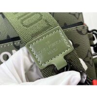 Louis Vuitton LV Unisex Trio Messenger Khaki Green Vermillion Red Monogram Canvas Cowhide Leather (6)