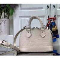 Louis Vuitton LV Women Nano Alma Handbag Quartz White Epi Grained Cowhide Leather (10)