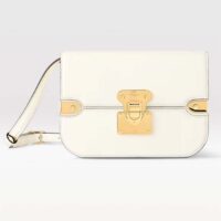 Louis Vuitton Women LV Orsay MM Handbag White Cowhide Leather Flap Closure N-Lock (5)