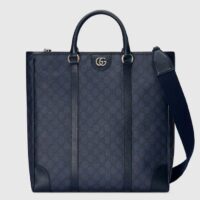 Gucci GG Unisex Ophidia Medium Tote Bag Blue Black GG Supreme Tender Canvas (2)