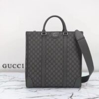 Gucci GG Unisex Ophidia Medium Tote Bag Grey Black GG Supreme Tender Canvas (5)