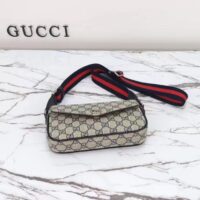 Gucci Unisex Ophidia Mini Bag Beige Blue GG Supreme Canvas Double G (8)