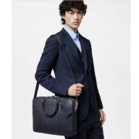 Louis Vuitton LV Uniisex Porte-Documents Voyage PM Midnight Blue Taiga Cowhide Leather (3)