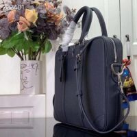 Louis Vuitton LV Uniisex Porte-Documents Voyage PM Midnight Blue Taiga Cowhide Leather (3)