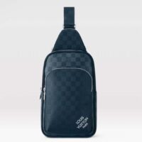 Louis Vuitton LV Unisex Avenue Slingbag Blue Sapphire Damier Infini Cowhide Leather Graphite Coated Canvas (1)