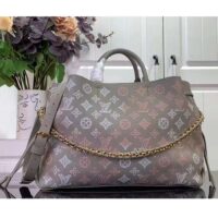 Louis Vuitton LV Unisex Bella Tote Gray Mahina Perforated Calfskin Leather (10)