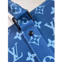 Louis Vuitton LV Unisex Keepall Bandoulière 25 Atlantic Blue Monogram Coated Canvas Cowhide Leather (7)