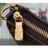 Louis Vuitton LV Unisex Mini Pochette Accessoires Dragon Fruit Pink Monogram Coated Canvas (3)