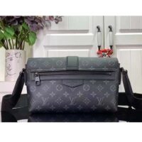 Louis Vuitton LV Unisex S-Cape Messenger Monogram Eclipse Coated Canvas Cowhide Leather (2)