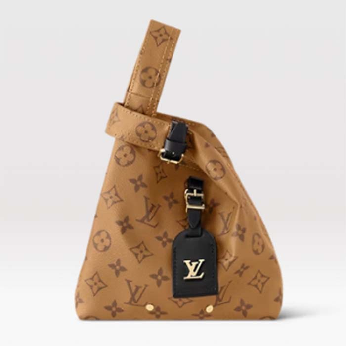 Louis Vuitton LV Women Atlantis BB Monogram Reverse Coated Canvas Cowhide Leather