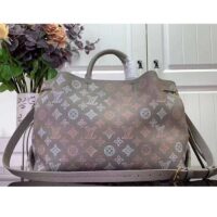 Louis Vuitton LV Women Bella Tote Gray Mahina Perforated Calfskin Leather (3)