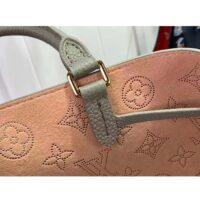 Louis Vuitton LV Women Bella Tote Gray Mahina Perforated Calfskin Leather (3)