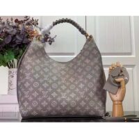 Louis Vuitton LV Women Carmel Hobo Bag Gray Mahina Perforated Calfskin Leather (4)