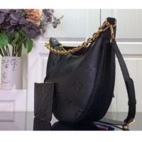 Louis Vuitton LV Women Loop Hobo Black Monogram Empreinte Embossed Grained Cowhide Leather (11)