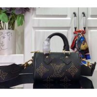 Louis Vuitton LV Women Nano Speedy Bag Black Monogram Empreinte Grained Cowhide Leather (2)