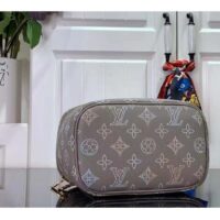 Louis Vuitton LV Women Nice Mini Toiletry Pouch Gray Mahina Perforated Calfskin Leather (10)