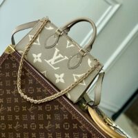 Louis Vuitton LV Women OnTheGo East West Dove Cream Embossed Grained Cowhide Leather (1)