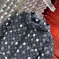 Louis Vuitton Men LV x YK Monogram Painted Dots Down Blouson Regenerated Nylon Grey Oversize Fit (11)