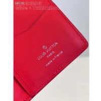 Louis Vuitton Unisex LV Pocket Organizer Vermillion Red Epi XL Grained Leather Cowhide (4)