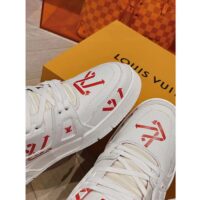 Louis Vuitton Unisex LV Trainer Sneaker Red Mix of Sustainable Materials (6)