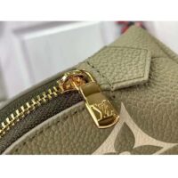 Louis Vuitton Unisex Pochette Cosmétique PM Kaki Fango Cream Monogram Empreinte Embossed Leather (8)