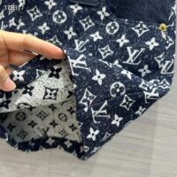 Louis Vuitton Women LV Monogram Denim Mini Shorts Cotton Navy (15)